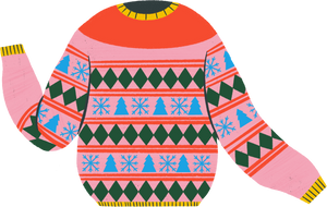 Loose Textured Ugly Christmas Sweaters Pattern